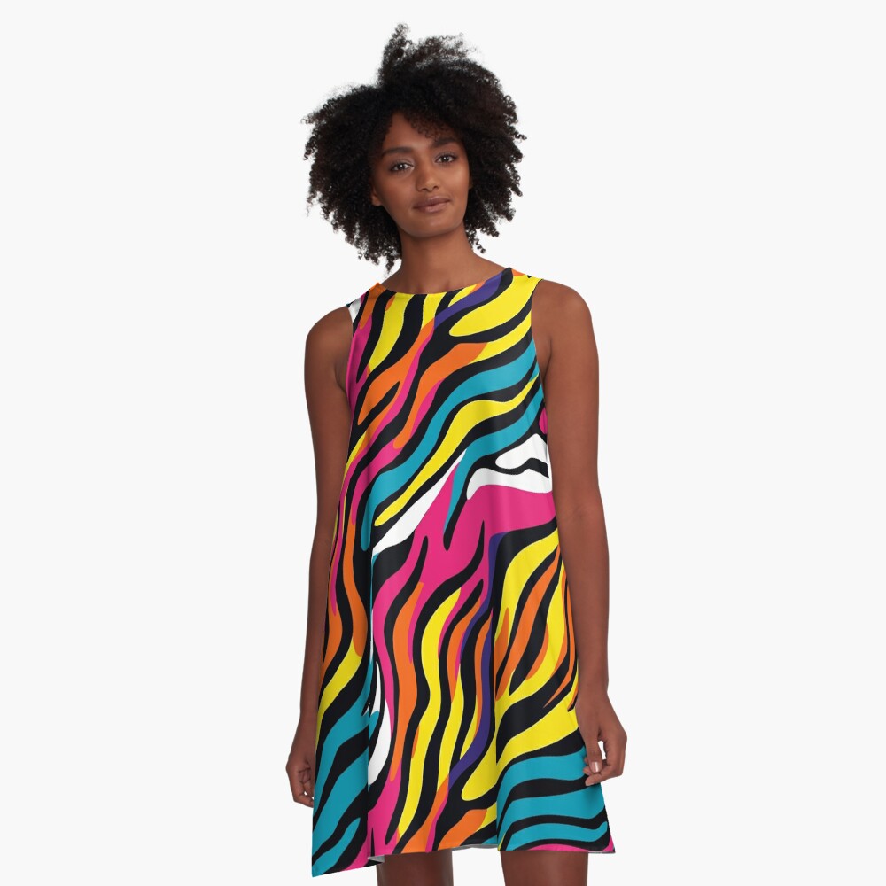 Introducing 'Zebra Zing' 🦓💖 - where pop art meets party vibes! Perfect for ravers, clubbers & statement-makers. Exclusively on Redbubble with 20% off apparel. Get your zing on! #MaximalistFashion #PopArt #FredaLilly ➡️ linktr.ee/fredalilly