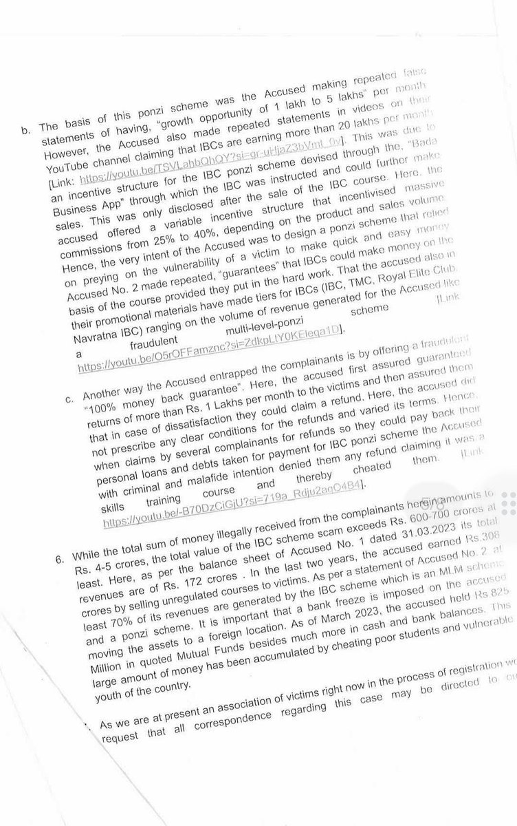 BSaini00007's tweet image. आज @EOWDelhi द्वारा
@DrVivekBindra और उसकी कंपनी @BadaBusinessOff पर केस दर्ज कर लिया गया है , पीड़ितों के एक समूह ने Economic Offences Wing (EOW) में जाकर Vivek Bindra  के खिलाफ यह केस दर्ज कराया। 
#StopVivekBindra 
#500crScam
#StopBadaBusiness 
#MLMScam #fraud