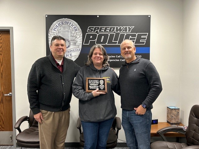 Recently our Communications Coordinator Brandyn Spengler was awarded as our Employee of the Quarter for 2023 Q4. Brandyn has been a full-time dispatcher for the department since August of 2011 and was promoted to Communications Coordinator in January 2022