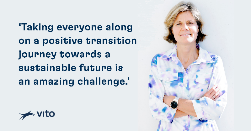 VITObelgium's tweet photo. On this International Day of #WomenInScience 👩‍🔬, an interview with our CEO Inge Neven about how she will shape the positive transition narrative towards a sustainable future. Enhanced collaboration internally, externally, and across borders is central to this effort. #WomenInSTEM