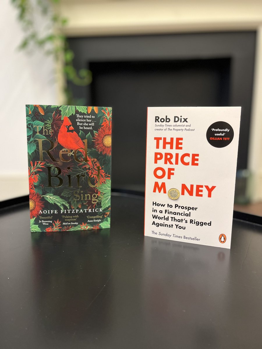 Two brilliant paperbacks out today! A Sunday Times ‘Best Historical Fiction Book of 2023’ - Stunning novel THE RED BIRD SINGS @aoifefitz_ out with @ViragoBooks today! AND ST top ten bestseller The Price of Money by @robdix out with @cstone_press 🎉🎉🎉🎉