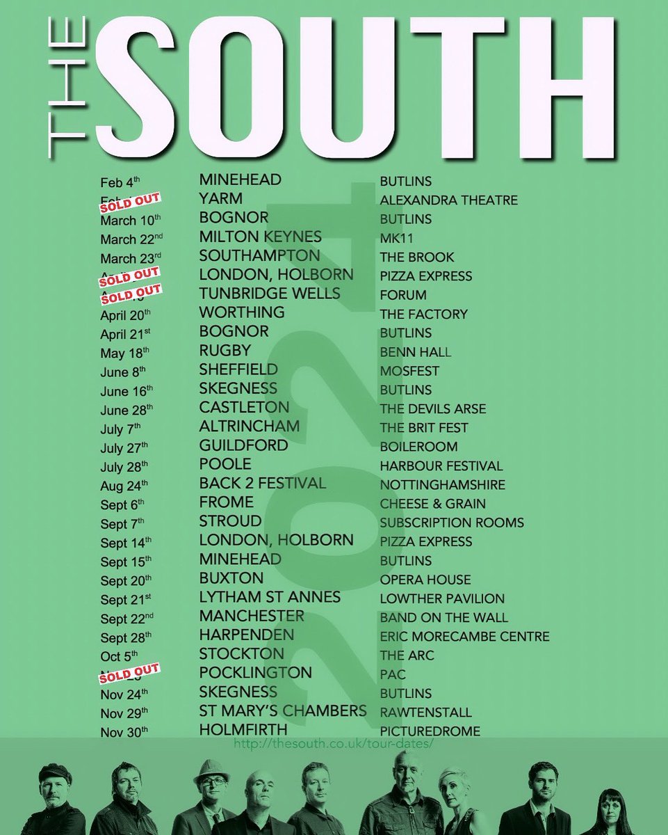 A few more dates added. And some more Sold Out! @thesouthuk #ontour #livemusic #beautifulsouth