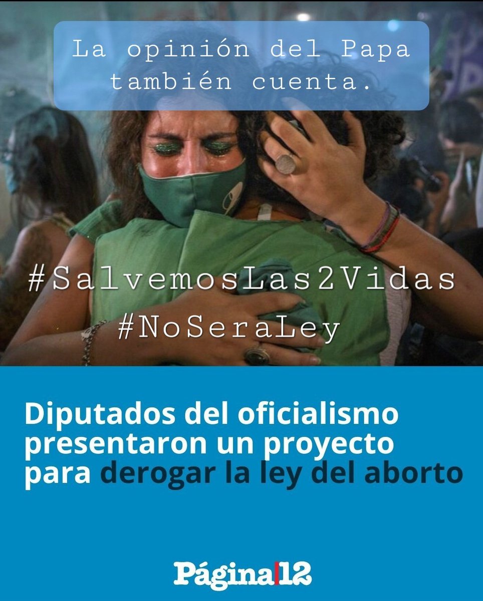DDHPorIgualdad's tweet photo. ¿Qué opinas? La mayoría estan a favor de la vida. Otros creen que el abordo debe existir pero en igualdad de condiciones pudiendo el hombre desentenderse de embarazos no deseados. ¿Tu que opinas? Los leemos.
#SalvemosLasDosVidas #NoSeraLey #ConlosNiñosNo #IgualdadDeGenero https://t.co/fwfuMtWdwq