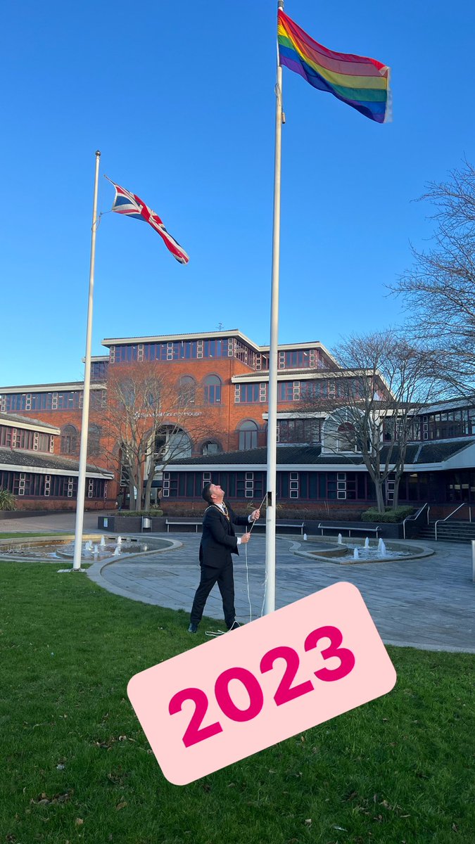 rich4sandwell's tweet photo. February marks LGBT+ History Month 🏳️‍🌈🏳️‍⚧️@LGBTHM. To say that I am extremely disappointed that @sandwellcouncil has chosen not to raise the flag in 2024 to commemorate LGBT+ HM is an understatement. When I was Mayor in 2023 it was such an honour to raise the rainbow flag 🏳️‍🌈 https://t.co/AnkGuBJjZg
