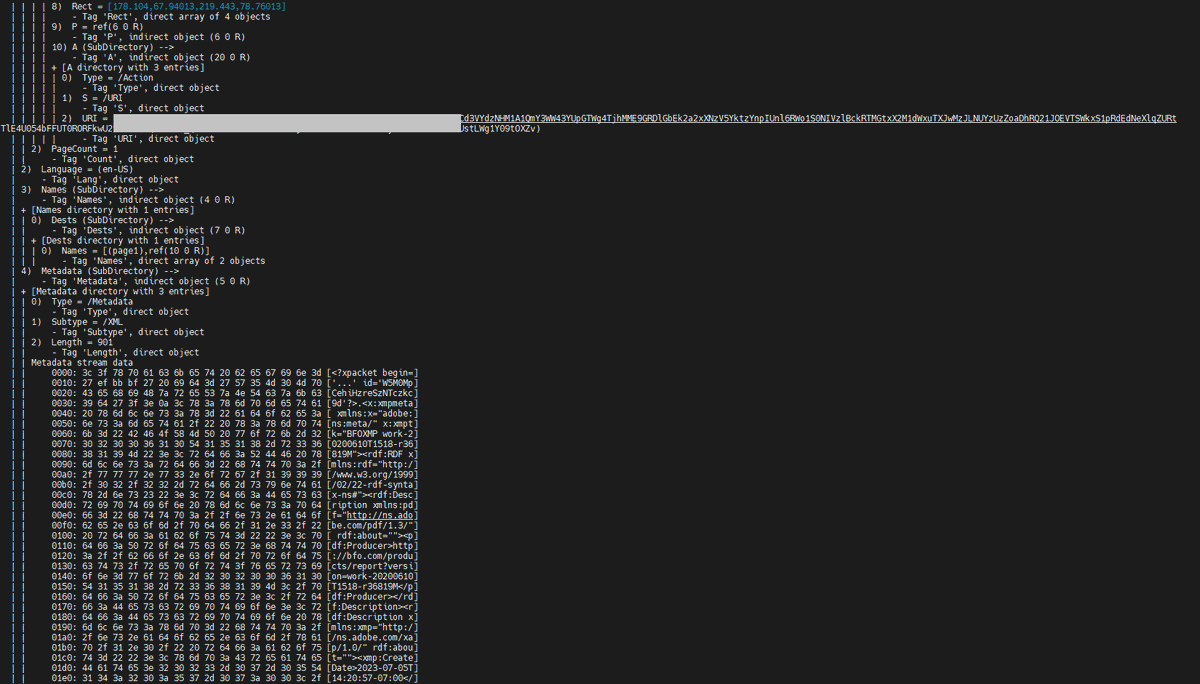 seguridadyredes's tweet image. #exiftool &amp;amp;&amp;amp; PDF

exiftool -a -v4 -ee2 -u -U -f -struct -g2 Invoice_INV201811694_1688592058389.pdf
