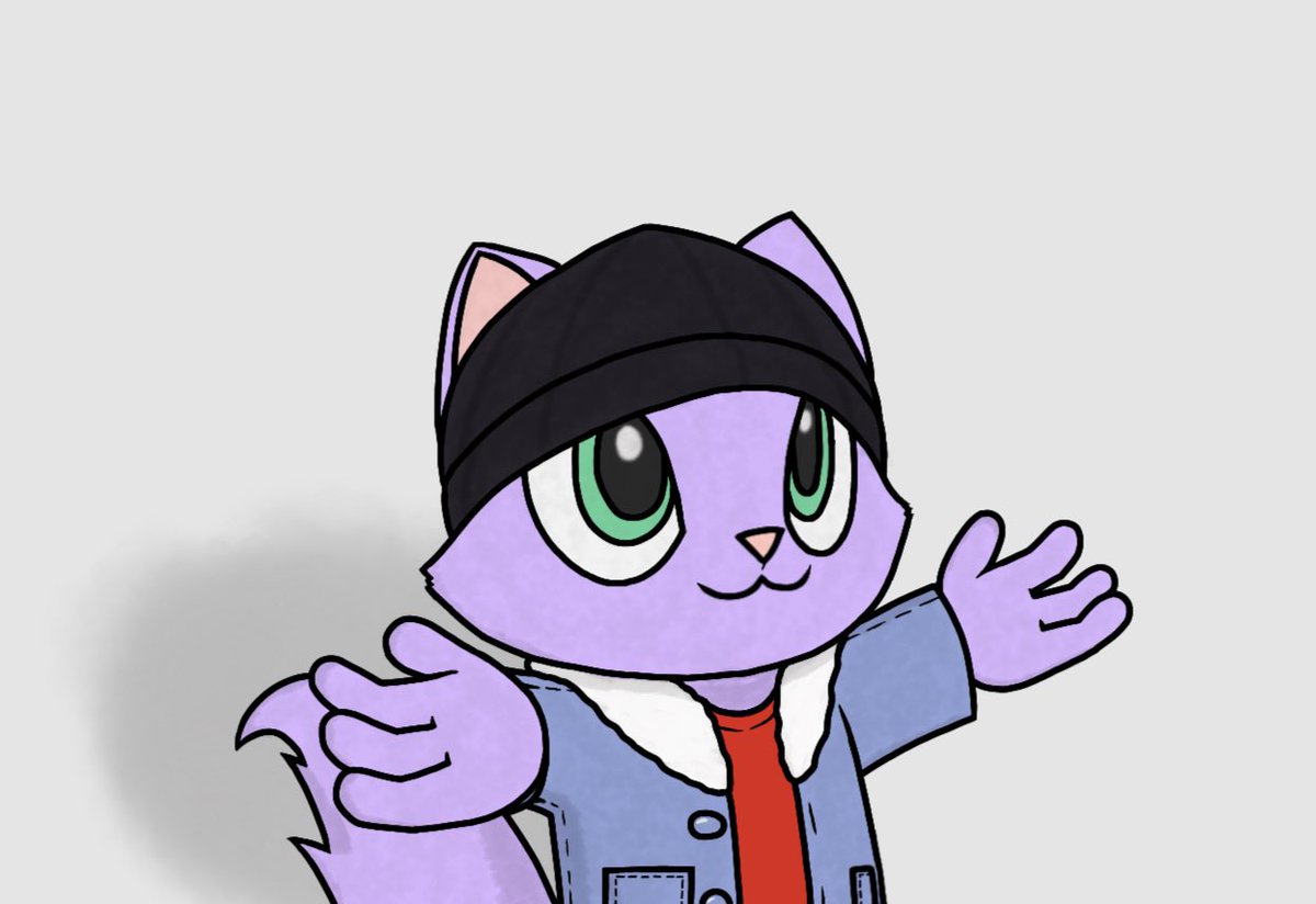 AXM (<a href="/AXMdoes/">AXM 🎨</a>) over on the GB Fan Discord made this great art of Nyan VideoGames wanting uppies a la SMRPG.