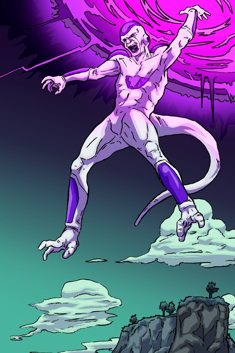 Threw some much needed colors down over my recent 'Dragon Ball Z' illustrations. I have an urge to draw some more from this universe, probably my dudes Future Gohan and Trunks... #DBZ #Frieza #Goku #SuperSaiyan #Anime #Manga #Comics #Comicbooks #ComicArt