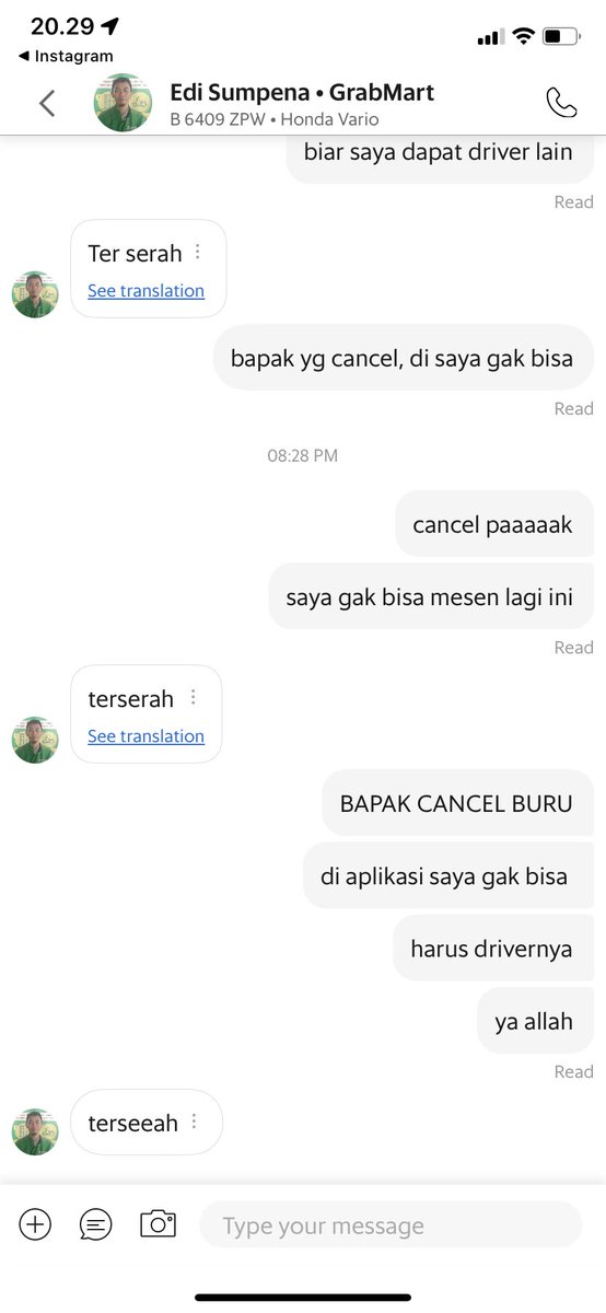 TOLONG YA GRAB DIURUSIN DRIVER INI.
<a href="/GrabID/">Grab Indonesia</a>