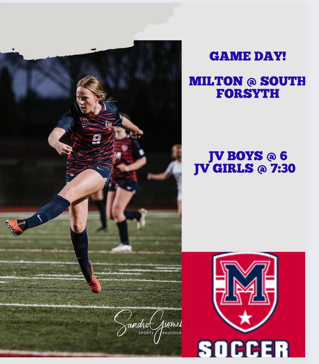 It’s game day! Come cheer on your JV boys and girls teams tonight at South Forsyth high school. Boys will kick off first tonight @ 6 PM.
