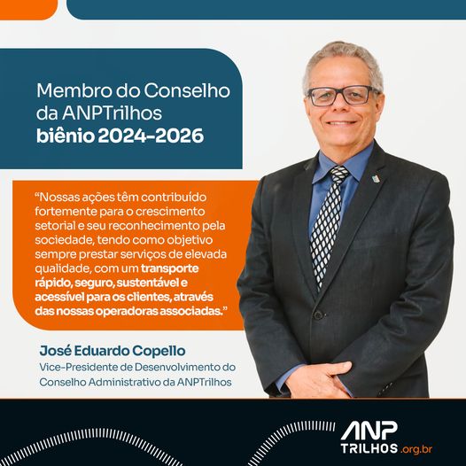 ANPTrilhos's tweet photo. O Conselho Administrativo da ANPTrilhos é composto por 6 membros, que assumiram para o próximo biênio na última semana.
José Eduardo Copello é Vice-Presidente de Desenvolvimento.
Saiba mais sobre a posse do Conselho: https://t.co/YZp4KdloGr
#ANPTrilhos #ConselhoANPTrilhos https://t.co/tzi48a00RF
