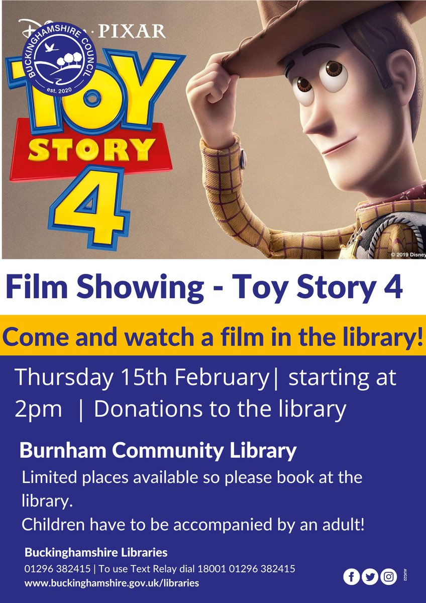 Looking for something to do during half term? Bring the kids to Burnham Library. Films showing Tues, Thurs, Fri &amp; Sat <a href="/Bucks_Libraries/">Buckinghamshire Libraries</a> <a href="/BucksLiveNews/">Buckinghamshire Live</a> <a href="/bucksfreepress/">Bucks Free Press</a>