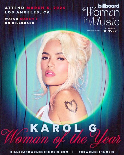 PopBase's tweet photo. Karol G has been named Billboard's 2024 Woman of the Year. https://t.co/TgDOAQkj8L