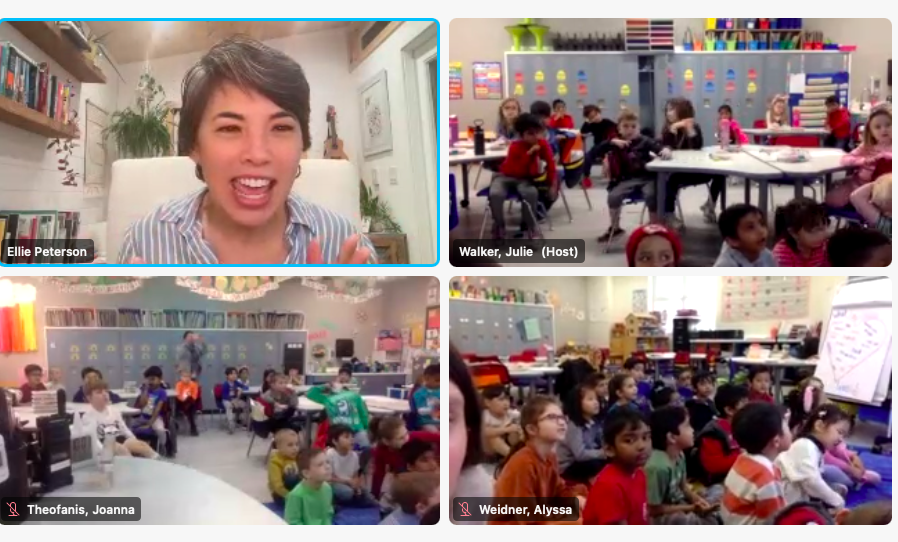MizDodson's tweet photo. @BluebonnetES celebrated #WorldReadAloudDay with 9 virtual author visits! So thankful to @ErinDealey @elliepeterson @VenkatSrividhya @susankusel @JoHackl @SWildmanSF @lalaleeeah @jodywrites4kids and Amy Sklansky for meeting with our students this morning! https://t.co/XA2bOPbXEq
