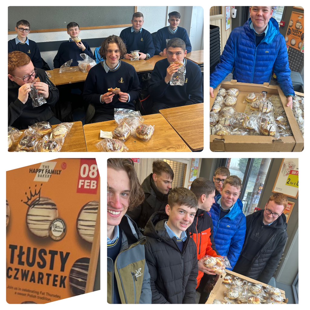 Marta16403959's tweet photo. Fat Thursday (doughnut day) is one of the sweetest Polish traditions. We celebrate sweetly! Let’s eat 🍩🍩🍩all day! @moylepark #Polishclass @langsconnect_ie https://t.co/gGZertfvYz