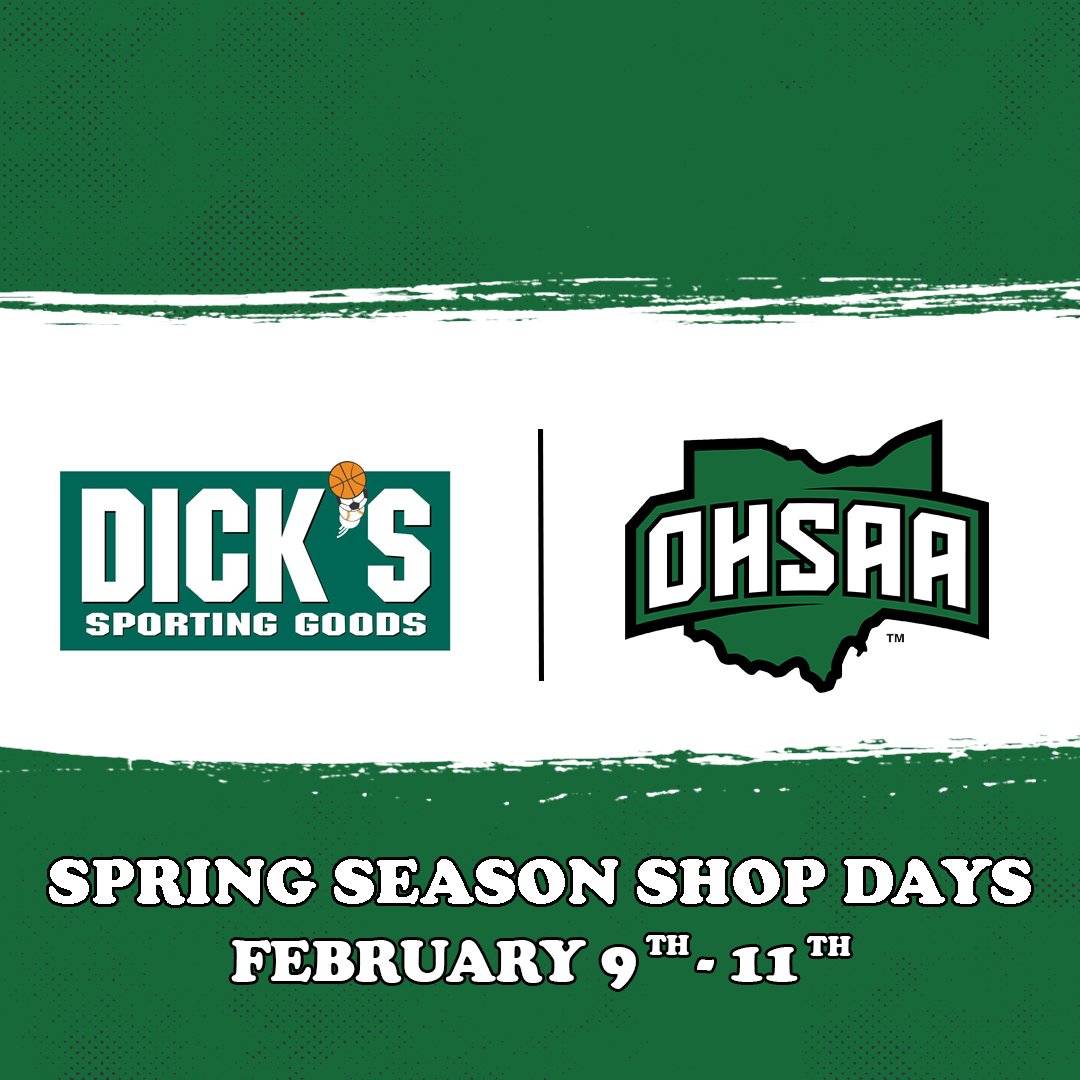 THIS WEEKEND stop at ANY OHIO <a href="/DICKS/">DICK'S Sporting Goods</a> location for 20% off with the coupon linked below.

bit.ly/4bqZjst
