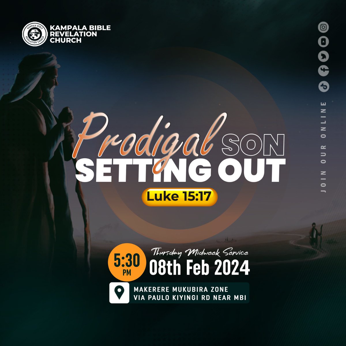 kbrcChurch's tweet image. #ThursdayMidweekService

Join us TODAY at 5.30pm for our Midweek Service at Makerere-mukubira zone.
We shall #LIVE Here 

#Kbrc-uganda | A People Placed &amp;amp; Multiplying