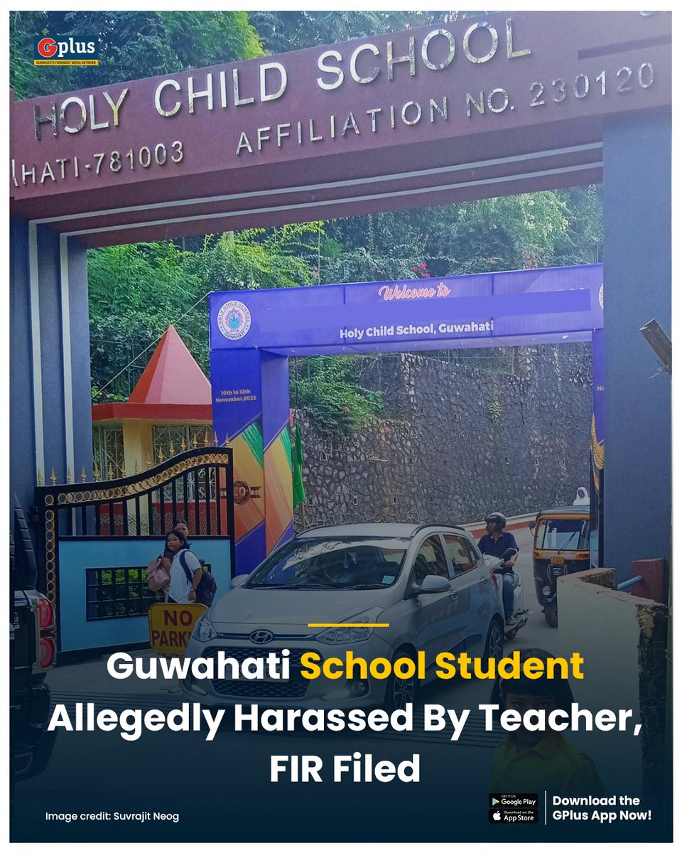 guwahatiplus's tweet photo. An eighth-standard student from #HolyChildSchool in Chandmari, #Guwahati has come forward alleging persistent #MentalHarassment that led to her emotional breakdown.
The accusations point to a specific teacher who publicly humiliated the student over a minor mistake.
Speaking to the media, the school principal addressed the situation, stating, "Mistakes have been made in the common conversation between the female student and the teacher. Now, this has been misinterpreted externally. Understanding this, it has been rectified. There has been no form of mental harassment whatsoever."
However, conflicting narratives emerged as the student's parents took a different stance, filing an FIR at Chandmari Police Station.
Talking to GPlus, a police official from Chandmari Police Station said, "A female teacher verbally abused the student for not being able to answer a question. So, the parents have filed an FIR."
@GuwahatiPol #School #Teacher #Student