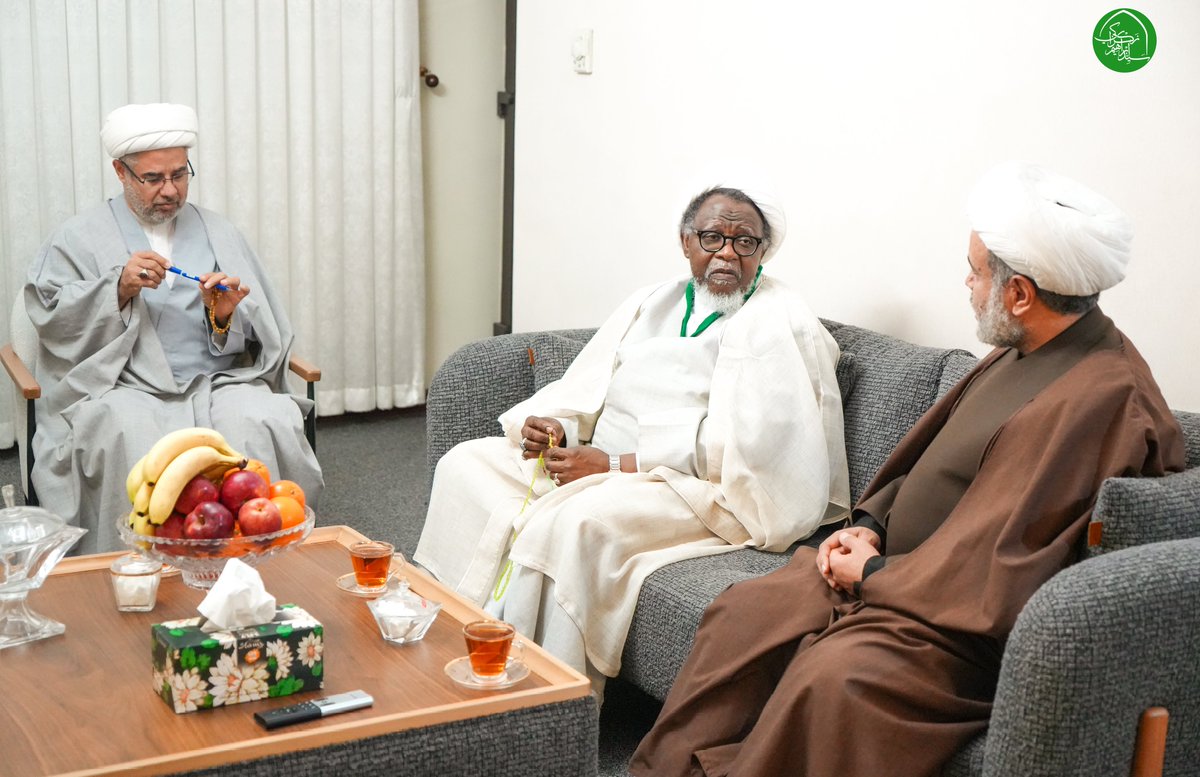 SZakzakyOffice's tweet photo. On the occasion of the anniversary of the Eid Mab’ath Sheikh Adnan Hussaini from the Association of AhlulByt visited the Leader Sheikh Ibraheem Zakzaky (H) at Tehran. 

@Szakzakyoffice 
#EidMabathKareem
#PrayForPalestine 
27/Rajab/1445
08/02/2024 https://t.co/asorZ2w4ID