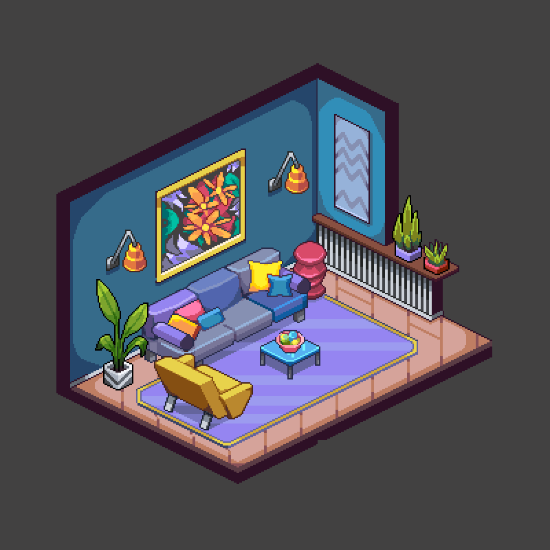Grigoreen's tweet photo. You know what day it is. The day when i post my interior design challenge. Its update 4 out of 6. This time its memphys style. Hope you like it! 😊
#pixelart #memphys #rooms #interiors #interiordesign #design https://t.co/7CYKjtrCuo