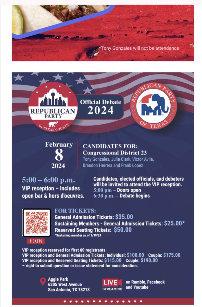hernandoarce's tweet photo. I’ll be attending this event tonight. Congressional District 23 is an important zone along the southern border that needs proper representation for national security!!!
#securethedamnborder #txdistrict23
#vote https://t.co/e5GlEsqyiZ