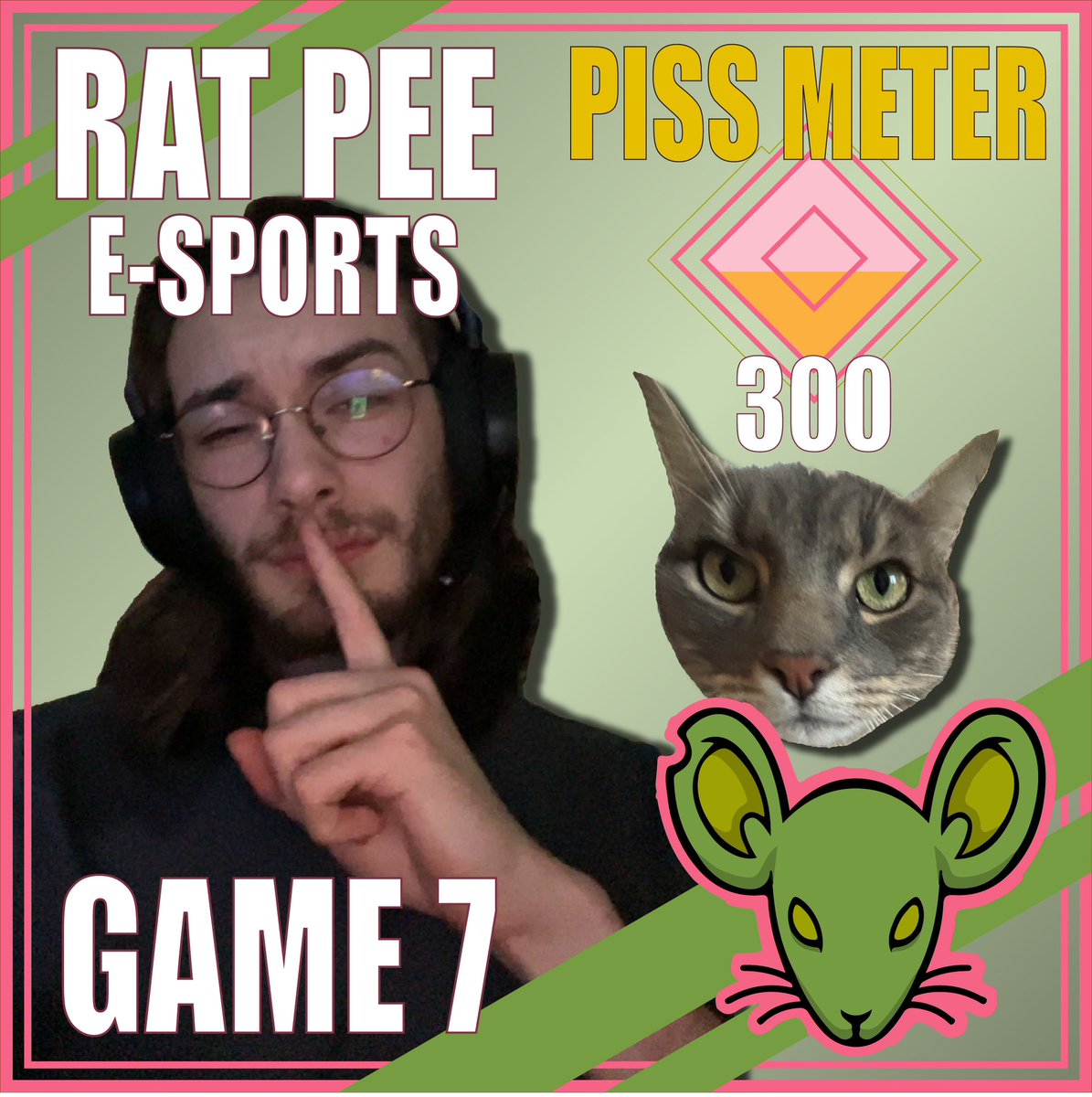 RatPeeVAL's tweet image. GAME DAY. Rat Pee HAS NEVER and WILL NEVER lose 5 games in a row. The team is feeling fresh and ready to lay the beat down. YOUR RAT PEE STARTING 5: 
Mert🏠
Band$58🏭
AzuArts (made awesome graphic)🏥
BigDaddyBog🛖
Talisker🏦
#keeppissin #runratsrun #RatPeeWin