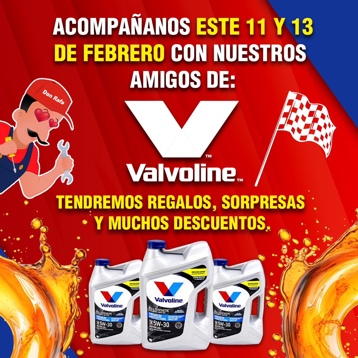 Refa_Mendoza's tweet photo. Ven con nosotros el 11 y 13 de febrero con la promotoría de Valvoline tendremos promociones, regalos y muchas sorpresas!
SUCURSAL: MOCTEZUMA
COMPRA EN LÍNEA: https://t.co/42ZOstL1OI
#Refaccionariamendoza #Valvoline #ValvolineOil #promotoria #promociones #descuentos https://t.co/olCzMP2LXj
