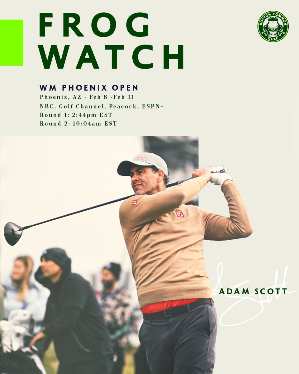Adam Scott’s holding it down for the Ballfrogs at #ThePeoplesOpen 💪