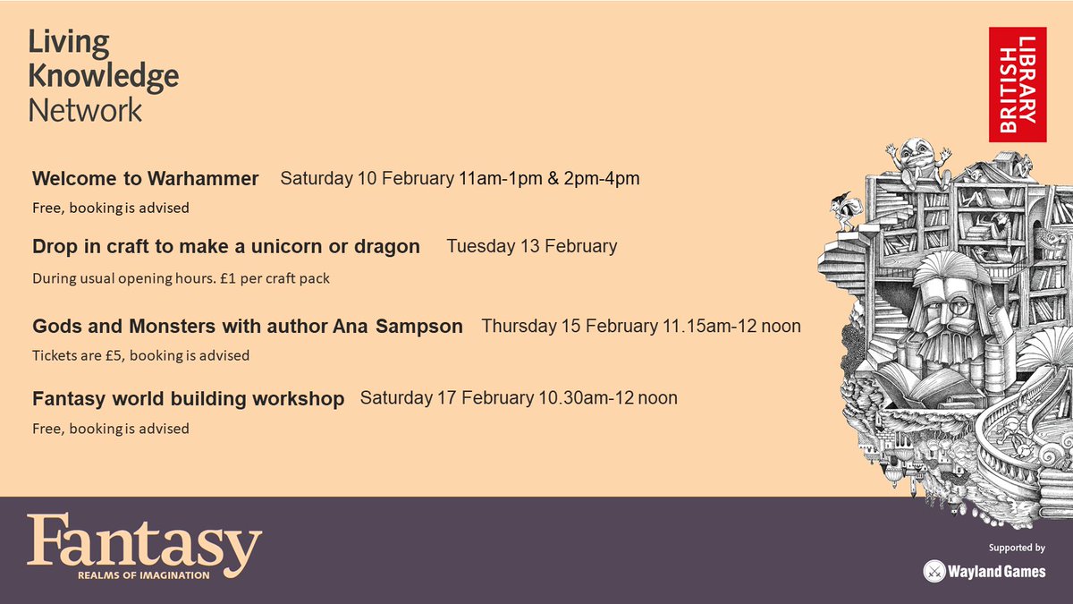 @ChertseyLib have a jam-packed half term week planned, full of exciting fantasy themed events 🐉 From Warhammer to monsters, there's something for everyone! Click here to find out more and to book 👇 ow.ly/XjTW50QzgRc Or speak to a member of staff @LKN_Libraries