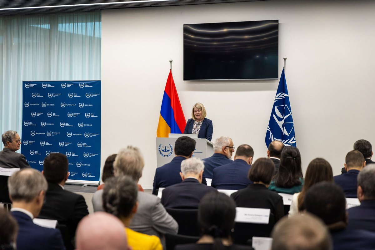 “On behalf of the Assembly of States Parties, I congratulate and warmly welcome #Armenia to the #ICC family.” – #ASP President H.E. Ms Päivi Kaukoranta <a href="/PASPKaukoranta/">Paivi Kaukoranta</a>