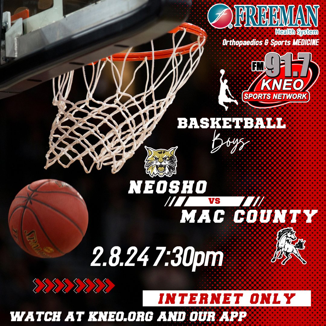kneo917sports's tweet photo. Rivalry night as Neosho Wildcat boys basketball teams heads down to Mac County to face the Mustangs. Watch all the action from either our Neosho or Mac Country crews at https://t.co/SVOT3Q0uGx. Tip off scheduled for 7:30 PM. @MC__athletics @NeoshoBBall @NeoshoAD https://t.co/2jQgE8I9ta