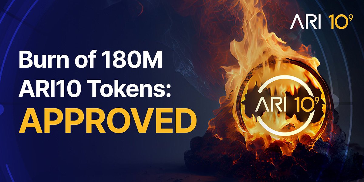 ari10com's tweet image. YESS!! EXTRA 180M ARI10 TOKENS SET TO BURN ✅

Voting's still ongoing, but with over 100 votes and a voting power of 250M, the largest burning event in #ARI10 has been approved.

Big shoutout to everyone for the impressive voting mobilization!

(Details: bit.ly/3SFPMGJ)