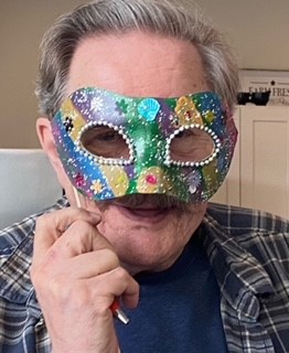 EVatBloomington's tweet photo. Evergreen Village residents take their party prep very seriously and will be in costume to celebrate Mardi Gras. Residents chose a white mask and began creating the Fat Tuesday spirit. We never miss an opportunity to gather and celebrate together. #mardigras #ittakesavillage https://t.co/tIHxnHV3vT