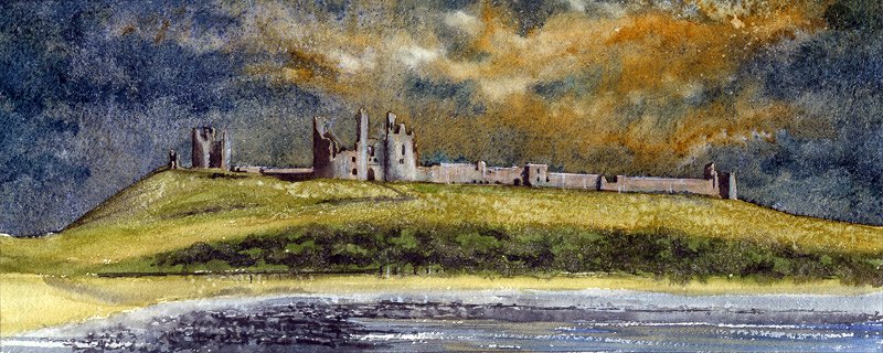 Dunstanburgh Castle. An acrylic painting I completed a number of years ago. #Dunstanburghcastle #artynorthumbrian #Northumberlandart