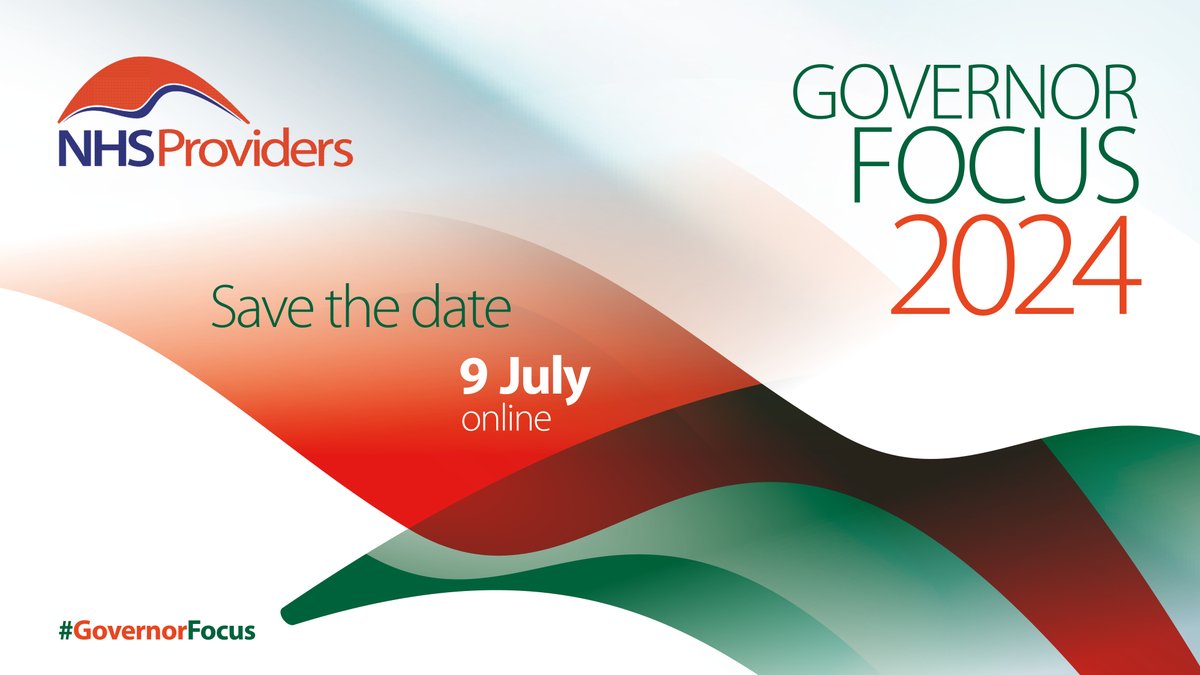 NHSProviders's tweet photo. #GovernorFocus returns virtually for 2024!
Our national free conference for #NHS governors will take place virtually on Tuesday 9 July so even more of your governors have the chance to attend.
More details will soon be available on our website ➡️ https://t.co/YH9PRwH9J4 https://t.co/1nXXc0oZYH