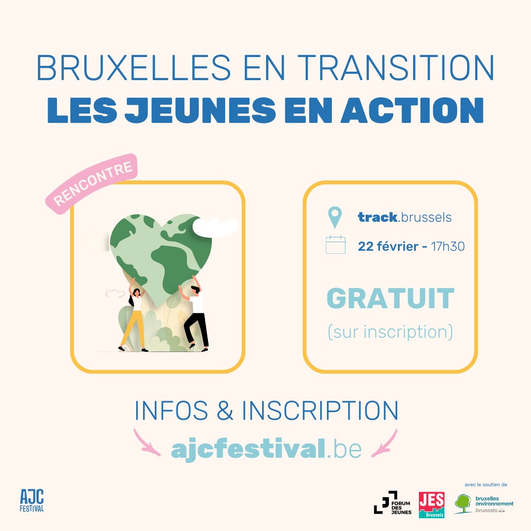 Forumjeunes_BE's tweet photo. Tu habites #Bruxelles et tu te demandes comment t’engager pour la #transition climatique? Tu bosses avec des jeunes et tu veux aborder cette thématique avec elles et eux?
🌱 Bienvenue à "Bruxelles en transition, les jeunes en action" le jeudi 22/02 à 17h30 https://t.co/NR87zqdOvR https://t.co/Jz3j64KtqZ