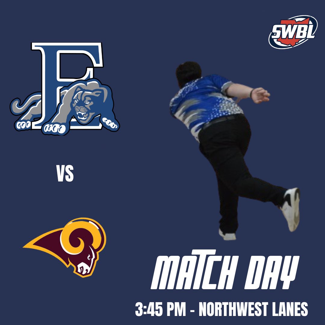 Match Day ‼️

As we take on the Ross Rams in a SWBL Showdown! 

📍Northwest Lanes
⏰ 3:45 PM

#OneMission

<a href="/CincyBowling/">Cincy Bowling</a> <a href="/TheEdgeAthletic/">TheEdge_Athletics</a> 
<a href="/SWBLSPORTS/">Southwestern Buckeye League</a>