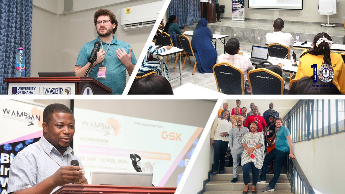 We are proud of @James_Blauwkamp (@sabrina_absalon Lab), who is spending a week as a lecturer #UExM for the 2024 Bio-Imaging workshop by @WACCBIP_UG supported by @gsk and organized by @AniwehYaw in the beautiful city of Accra in Ghana.