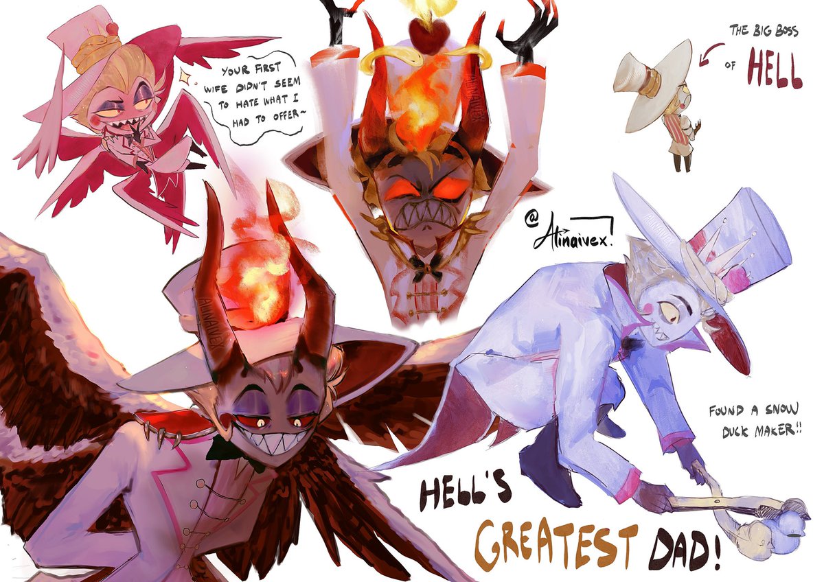 alinaivex's tweet photo. I feel like he’d have one of those “best dad” mugs 

#HazbinHotel #HazbinHotelLucifer #HazbinHotelFanart #artdump https://t.co/Q9xGPXTdUy