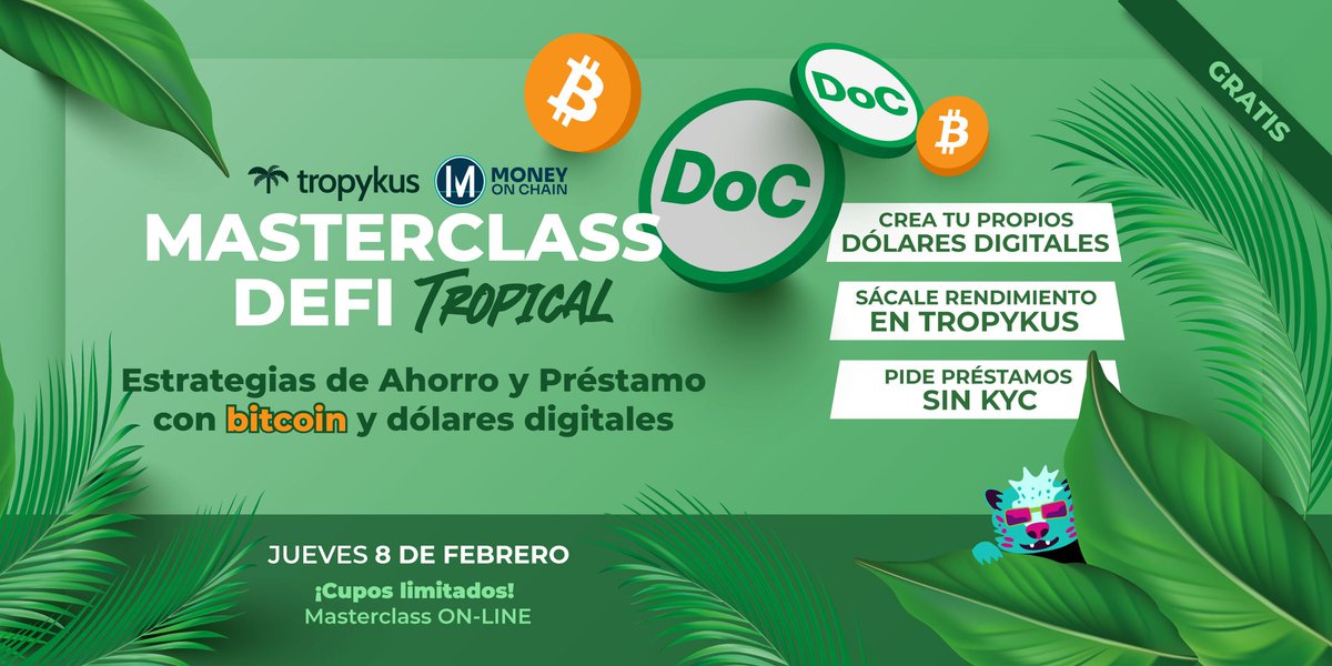 BTCLegosi's tweet photo. HOY‼️📣
Oportunidad para todos!
Masterclass de no solo un gran anfitrión, sino, dos!
🌟 @tropykus
🌟 @moneyonchainES
#DescentralizedFinance con #Bitcoin & $DOC. https://t.co/40OAVYVkYm