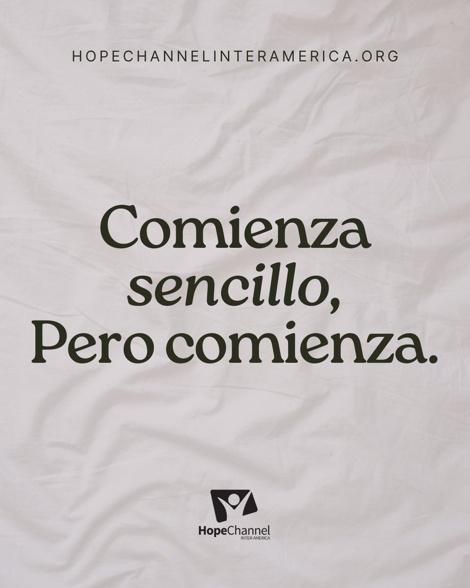 HopeChannel_IA's tweet photo. A veces queremos esperar a que todo esté perfecto para empezar nuestros proyectos, pero recuerda:
🙏 Ponlo en manos de Dios
🚶‍♂️ Comienza a paso lento pero seguro
💪 Dios te dará fortaleza para continuar
¡Que pases un bendecido día! https://t.co/lGej8tenVv