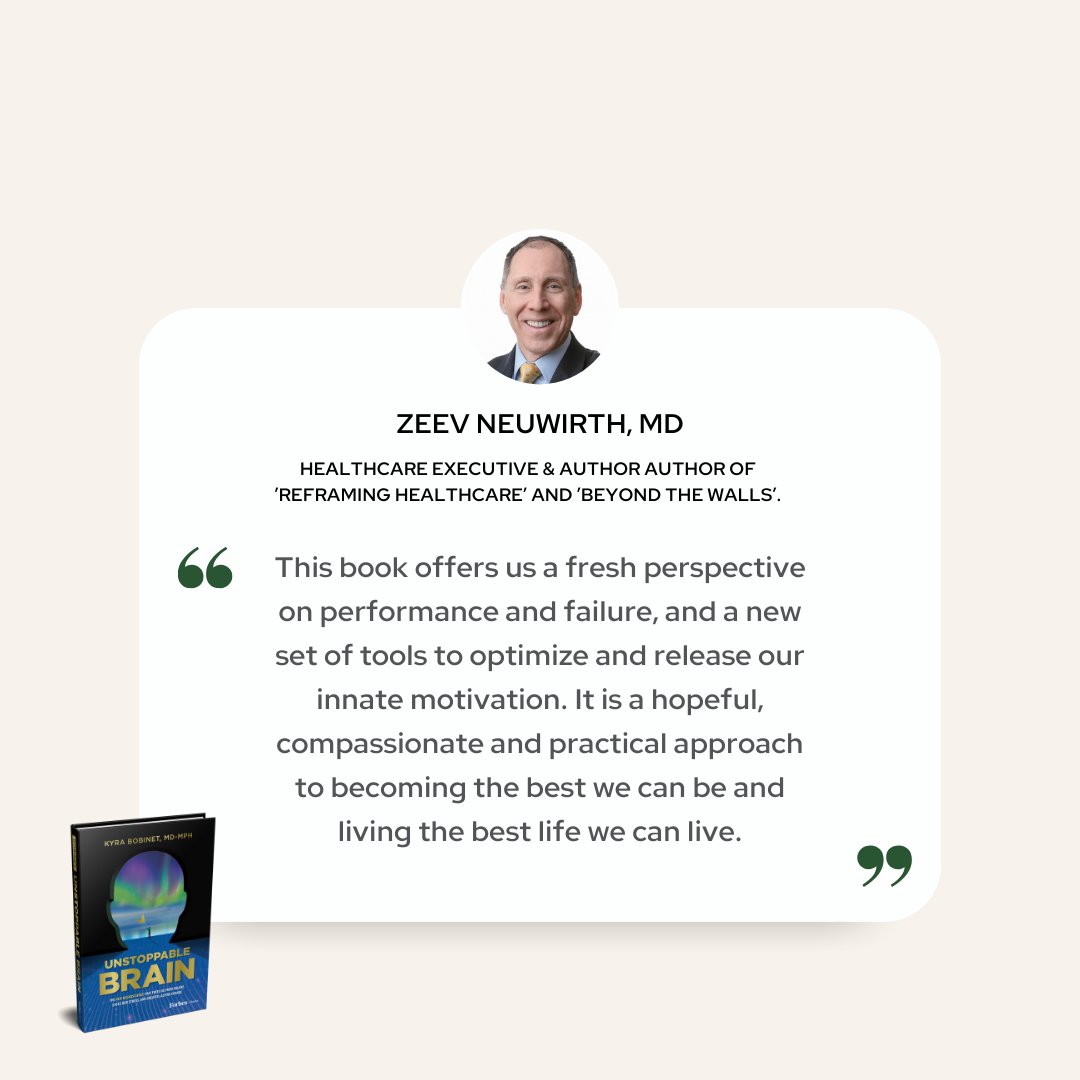 DrKyraBobinet's tweet photo. Unstoppable Brain offers a new set of tools to optimize innate motivation, it's a hopeful, compassionate, and practical guide to unlocking our full potential.
#UnstoppableBrain #MotivationMatters #BestLife #BookRecommendation https://t.co/MYi2ZcsZs0