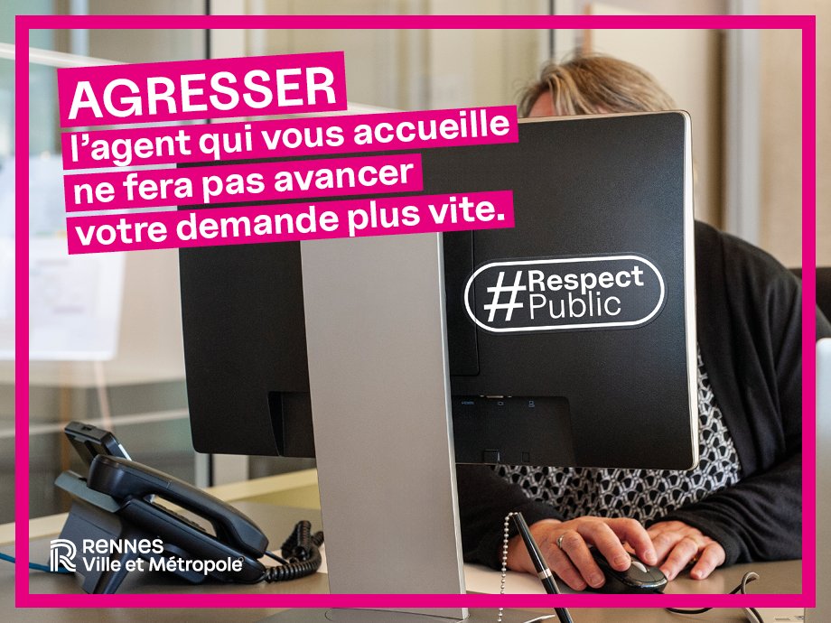 Lancement d'une campagne de lutte contre les incivilités envers les agents du service public de <a href="/metropolerennes/">Rennes Ville et Métropole</a> #compublique #respectpublic