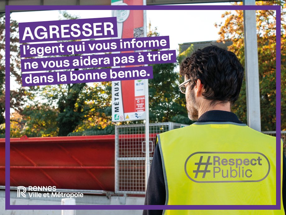 LaurentRiera's tweet photo. Lancement d'une campagne de lutte contre les incivilités envers les agents du service public de @metropolerennes #compublique #respectpublic https://t.co/UrmGa0BHr0