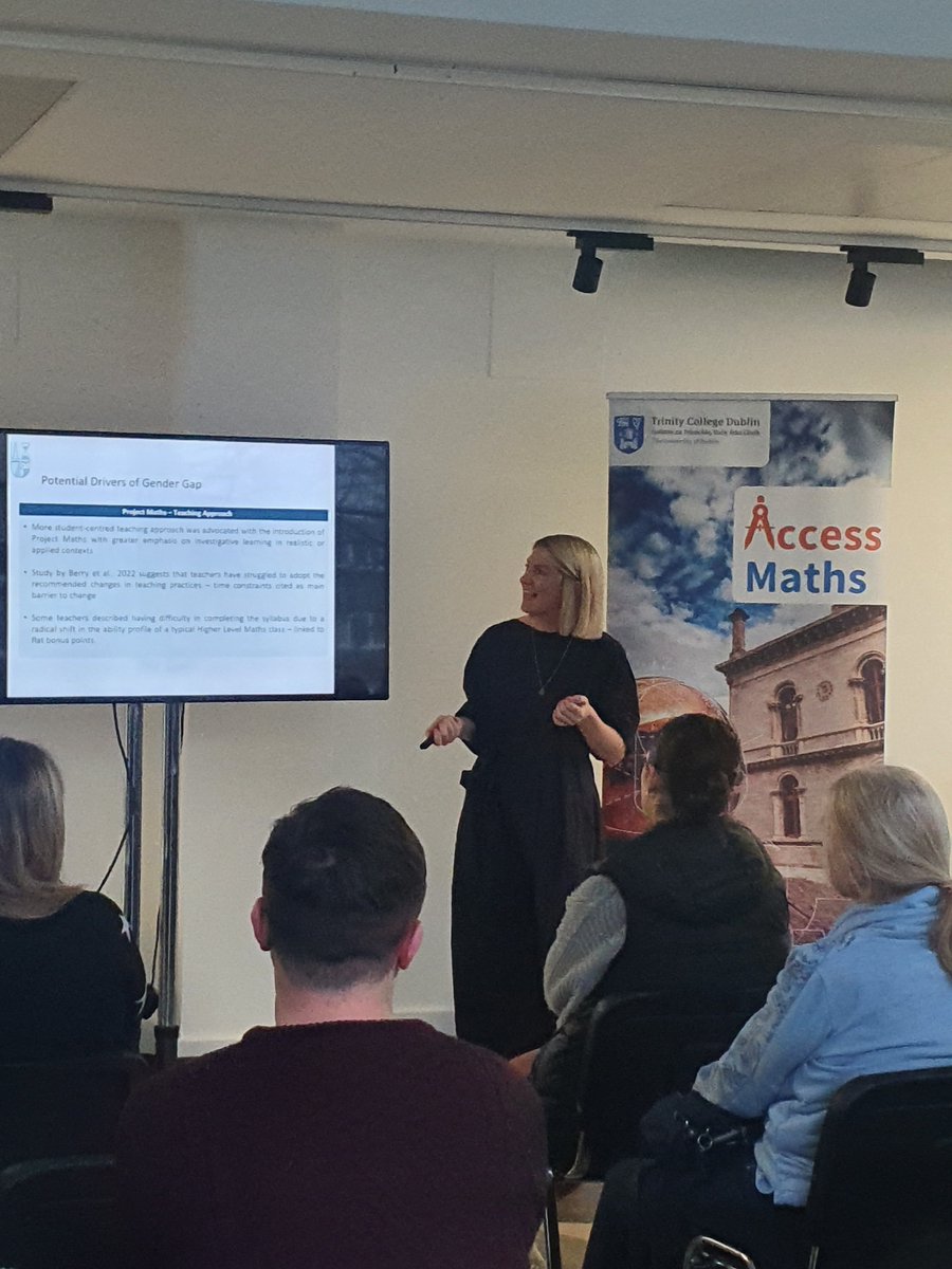 TAP (@accesstcd) on Twitter photo Kicking off our @AccessMathsTCD <a href="/tcddublin/">Trinity College Dublin</a> Showcase with keynote speaker Jennifer Loftus talking about the gender gap in Maths subjects! ➗️➕️
#AccessMaths #WomeninStem Kicking off our @AccessMathsTCD <a href="/tcddublin/">Trinity College Dublin</a> Showcase with keynote speaker Jennifer Loftus talking about the gender gap in Maths subjects! ➗️➕️
#AccessMaths #WomeninStem