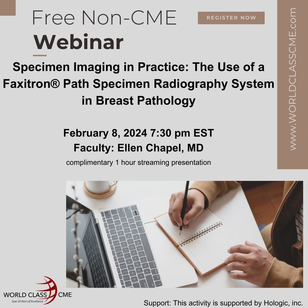 DON'T FORGET!!! Join us for a complimentary webinar tonight at 7:30 pm EST. To register visit WorldClassCME.com #Webinar #CME #WorldClassCME #Breast