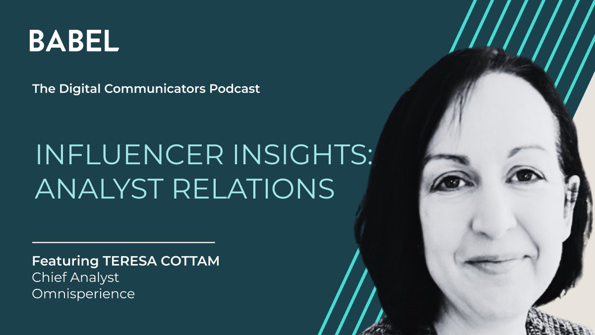 BabelPR's tweet photo. 🎙️Our senior campaign director, @jenkatko, sits down with industry luminary @Teresacottam to delve into women in tech, 2024 predictions, and AR-PR best practices.
 
🗨️Click the link to listen to the latest podcast: https://t.co/rVlOiJLAkK https://t.co/D4Zpensguy