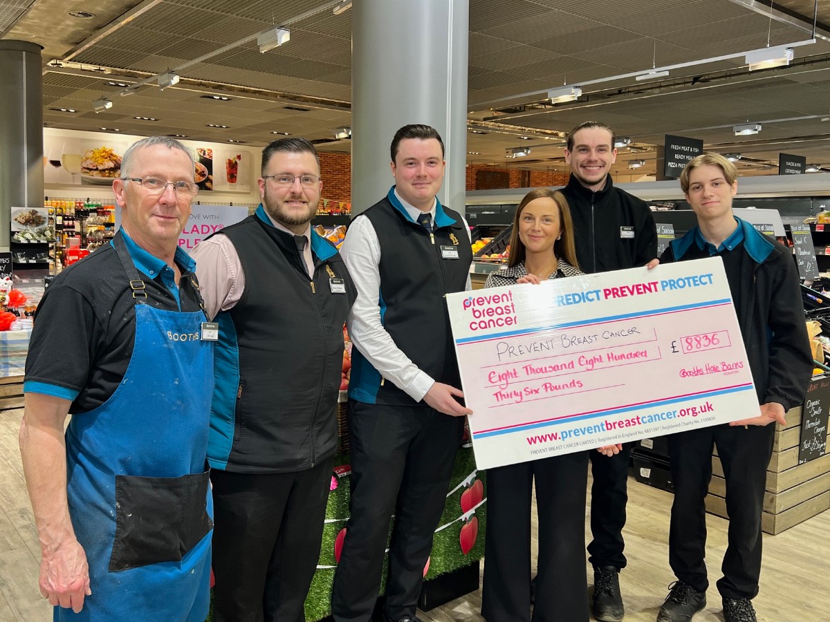 BoothsCountry's tweet photo. Team Hale Barns are very proud of all the work they have done as a team to raise the fabulous amount of £8836 for their charity of the year, Prevent Breast Cancer.

Well done team! https://t.co/KjuGZQyNaF