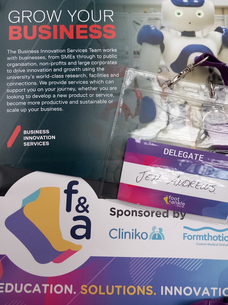 This week I've been at the @FootAnkleShow discussing opportunities for #Podiatry research with @SalfordUni. Lots of exciting projects on the horizon with friends and colleagues old and new 😊🦶👣 #fashow