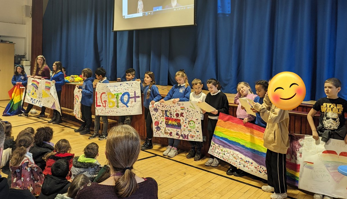 Happy LGBTQ+ history month! 🏳️‍🌈
P4/5 created a presentation based on facts about same gender marriage and human rights. We ticked off this year's bucket list to share something that they feel passionately about at assembly. Well done team! #studentled