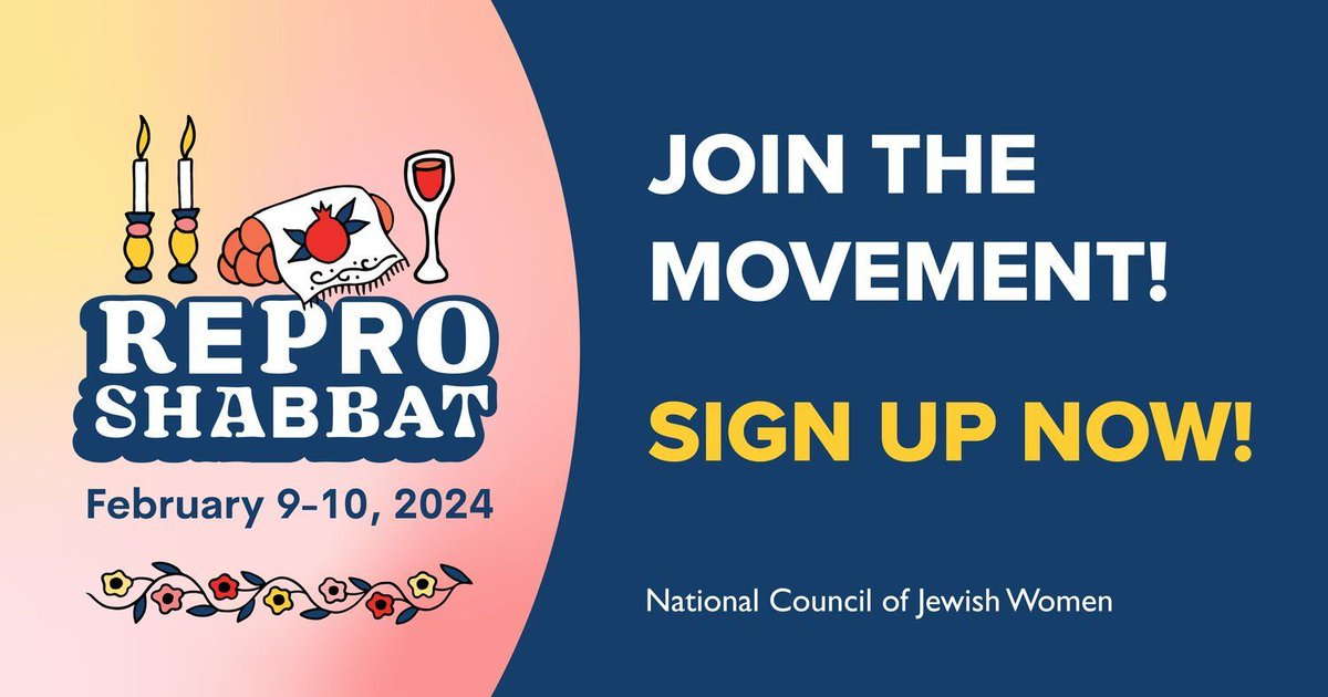 This Friday begins #ReproShabbat, and RCRC is proud to partner with [@NCJW / @NCJWInc] to make it happen. Jewish organizations will gather to study and celebrate reproductive freedom as a Jewish value. Learn more and join us at ReproShabbat.org!